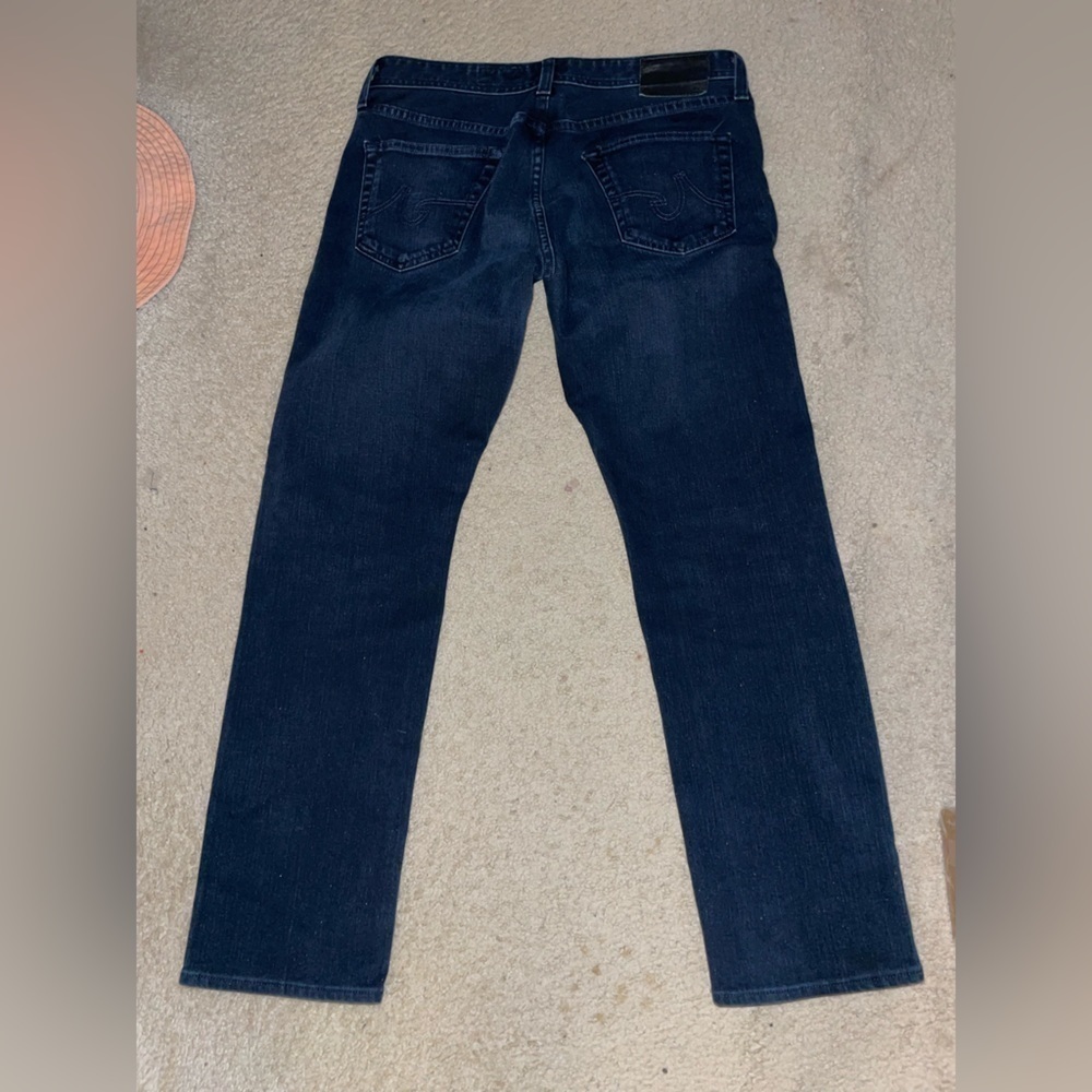 Adriano Goldschmied AG The Graduate Tailored Leg Dark Blue Jeans Men's 32x34‍‍‍‍ - Picture 9 of 12